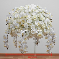 EG-FB-WH16 Witte Kunstbloemenbol Decoratieve Bloembol voor Kerkbruiloft Ornament Fotografische Achtergrond Feest Evenement