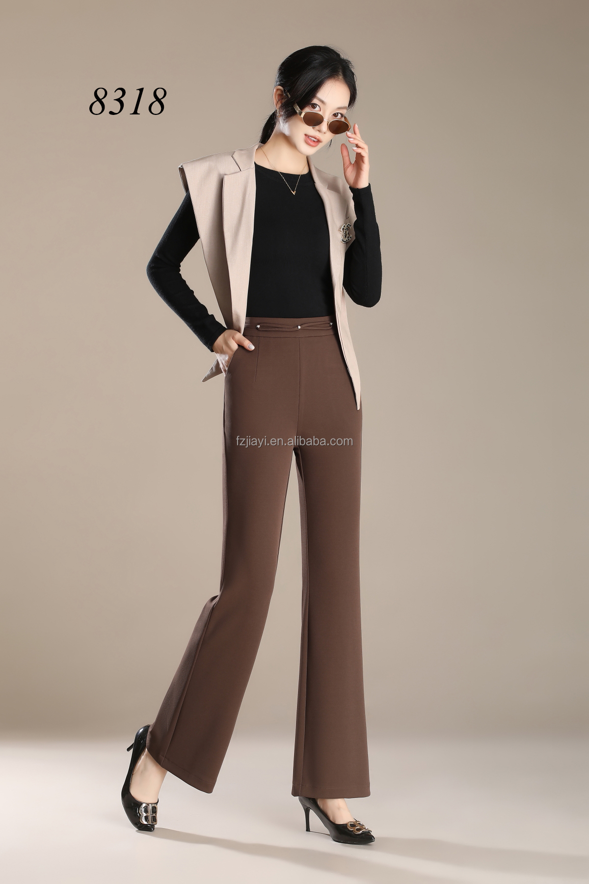 Black Blown Dress Pants Stretchy High Waist Flare Pants for Women| Alibaba.com Black Blown Dress Pants Stretchy High Waist Flare Pants for Women| Alibaba.com