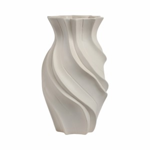 Vaso in ceramica con design scultoreo a spirale per l'arredamento del soggiorno - Product Image 1