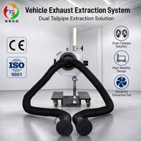 Extractor de Humos Portátil con Certificación CE, 0.55KW, con Ruedas Giratorias y Altura Ajustable, para Garaje o Fábrica