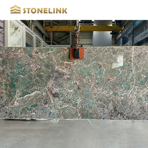 Đánh bóng amazons đá cẩm thạch màu xanh lá cây Amazonite <span class=keywords><strong>Onyx</strong></span> tấm đá cẩm thạch màu xanh lá cây nền tường thiết kế cho biệt thự - Product Image 4