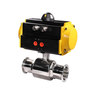 Venta de Liquidación COVNA B2B, Válvula de Bola Sanitaria de Acero Inoxidable de Doble Acción con Actuador Neumático de 1/2 Pulgada para Alta Temperatura - Product Image 1