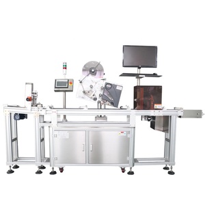 Automatic square Containers Body and Top and Bottom Pneumatic Labeling Machine <b>Label</b> <b>Applicator</b> for Box and Box - Product Image 1