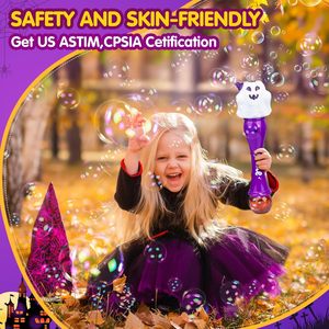 Baguette Lumineuse à Bulles et Citrouille Fantôme pour <span class=keywords><strong>Halloween</strong></span>, Pistolet à Bulles, Jouet de Fête pour Enfant, <span class=keywords><strong>Jeu</strong></span> de Plein Air - Product Image 4