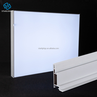 Caja de Luz LED de Alta Luminosidad para Pancartas Retroiluminadas SEG, Marco de Perfil de Aluminio sin Marco, Tela Elástica, para Techo