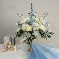 Meilleures ventes DKB - Grandes roses en soie au toucher réel, boules de fleurs artificielles d'hortensia pour la décoration de centre de table de mariage