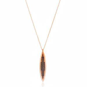 Zircon noir pierre forme minimaliste Design collier turc en gros fait à la main 925 bijoux en argent Sterling - Product Image 2