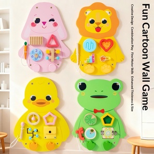 Jouets muraux en bois pour la <span class=keywords><strong>maternelle</strong></span>, décorations de couloir, jeux éducatifs pour enfants, tableaux cognitifs pour l'éducation précoce, Montessori mural - Product Image 1