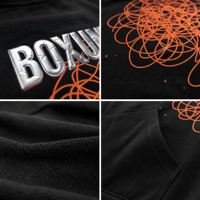 Sweat à capuche en molleton de coton et fibre de bambou pour homme, imprimé avec des strass, coupe classique, streetwear