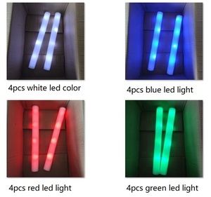 LED phát sáng gậy trắng màu hồng Đảng Rave bọt GLOW STICK số lượng lớn nhấp nháy đa màu sắc phát sáng trong bóng tối LED Glow huỳnh quang bọt dính - Product Image 2