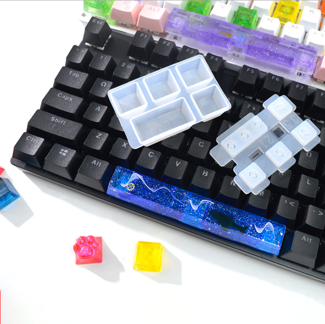 C-0431 Keyboard Cap Mould DIY Mirror Mechanical Keyboard OEM Computer Cat Claw Silicone Mould Crystal Glue Dropping Mould