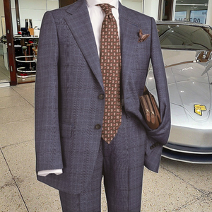 Лидер продаж, итальянский однобортный костюм с нагрудными лацканами, 2 шт., мужской костюм в классическом стиле, итальянский тканевый Костюм Джентльмена на заказ - Product Image 4