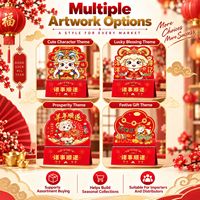 Calendrier de bureau du Nouvel An chinois 2027, motif Chèvre, rouge et or, découpé, reliure spirale, pour la vente au détail et en gros saisonnière