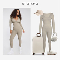 Combinaison Femme En Gros Catsuit Sans Couture Décolleté Plongeant Contrôle Du Ventre Taille Cintrée Grande Taille Style Décontracté pour Femmes