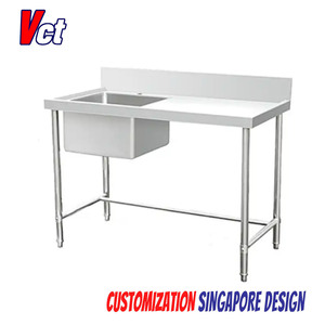 VICTORY KITCHEN 1 Bassin Gauche Simple Bol Égouttoir Offre Spéciale 304 Éviers En Acier Inoxydable Hôtels Restaurants Origine Chine - Product Image 3