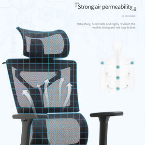 Nouveau design de bureau Appui-tête tournant Chaise fauteuil avec roues en Chine Chaises pour le travail de bureau - Product Image 3