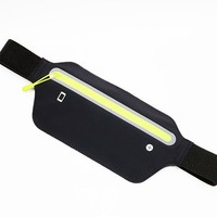 Sac banane de sport pour téléphone portable en PVC léger, forme cylindrique, fermeture à cordon, unisexe, pour activités de plein air, discret et compact