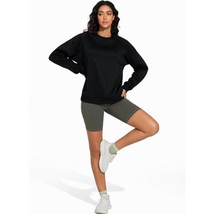 FOXA Sweat-shirt en polaire pour femme, coupe ample, col rond, décontracté, respirant - Product Image 6