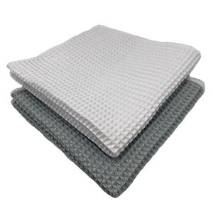 GILDEN TREE Waffle Cotton Bath <b>Towels</b> Quick Dry Thin <b>Large</b> 2 Pack (Sage Grey) - Product Image 4