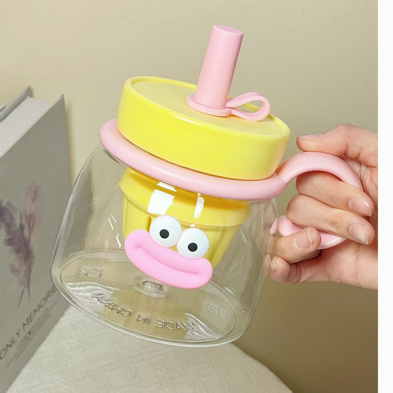 Ventouse à grande bouche-jaune 1000ml