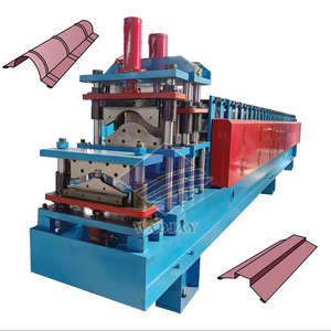 Petit pain de capsulage en métal de clignotant de toit de couverture de crête en acier coloré formant le profil de tuile de machine - Product Image 1