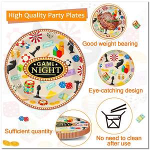 Assiettes et serviettes pour soirée jeux, fournitures de fête sur le thème du casino, ensemble de cadeaux personnalisés pour événements, décorations d'<span class=keywords><strong>anniversaire</strong></span> - Product Image 6