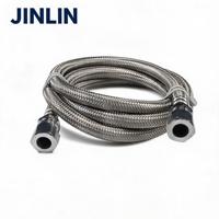 Tuyau flexible tressé en acier inoxydable 304 JINLIN 1/2" 3/8" longueur personnalisée pour salle de bain moderne, toilettes, bidet, entrée de chauffe-eau