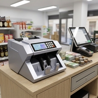 Compteur de billets SEMTOM avec double écran LCD, vitesse de 900 pièces/min, capacité du bac de 200 pièces, détection IR, Chine