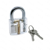 Fournitures de serrurier, kit universel de crochetage de serrures avec cadenas d'entraînement transparent