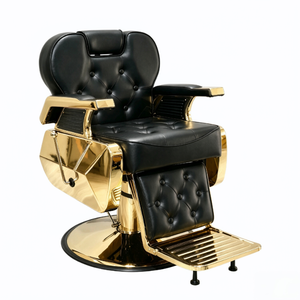 Vintage Barber Chair Classic Men's Haircut Chair Luxury Shaving Recliner Professional Salon Furniture - Product Image 1