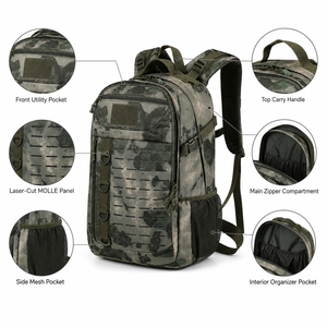 LUPU Camouflage Tactical Backpack Waterproof Oxford Rucksack Multi Pocket Hiking Daypack Outdoor <b>Travel</b> <b>Bag</b> - Product Image 2