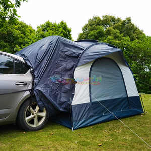 Portable Camp Camping En Plein Air Tente Auvent Voiture Tente Grand Oxford Pvc Tissu Une Vie Deux Chambres Tente Pour 4 Personnes Glamping - Product Image 3