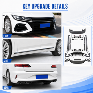 Kit de Adaptación para <span class=keywords><strong>Arteon</strong></span> <span class=keywords><strong>2018</strong></span>+ y CC 2019+ para Parachoques Estilo <span class=keywords><strong>R</strong></span> 2021 (Parachoques Delanteros/Traseros y Faldones Laterales) - Product Image 2