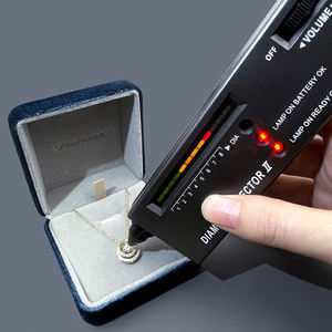 أحجار كريمة تيانيو قلادة مزدوجة الطبقة 18 قيراط من الذهب الخالص مليئة بالذهب الإسترليني Vvs قلادة ماسية من الفضة المويسانيتي للنساء - Product Image 3