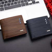 Dompet Kulit PU Pria Gaya Grosir, Dompet Pendek Kasual Sederhana, Dompet Kecil Pria