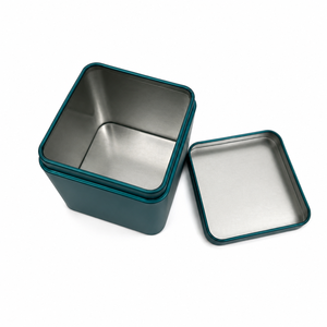 Boîte en métal carrée à coins arrondis, multicolore, mate, de qualité alimentaire, pour le stockage du thé et des produits secs, personnalisable - Product Image 6