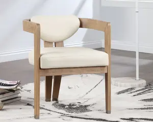 Современный дизайн, обеденный стул из массива дерева, бархатное кресло с кожаным искусственным покрытием, оптовая продажа для домашнего отеля