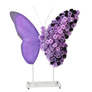 Decorazione Personalizzata con Fiori Artificiali Giganti e <span class=keywords><strong>Farfalle</strong></span>, Grande Scultura Floreale 3D per Sfondo Fotografico Matrimoniale, Decorazione per Eventi e Palcoscenici - Product Image 1