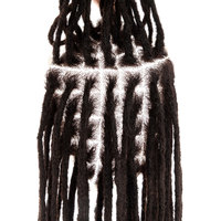 Originea Perruque Dreadlocks Afro Naturelles en Cheveux Humains, Couleurs Ombrées Noires Naturelles, Perruque Complète en Dentelle pour Hommes et Garçons