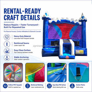 Château gonflable <span class=keywords><strong>de</strong></span> qualité commerciale sur le thème <span class=keywords><strong>de</strong></span> la neige pour <span class=keywords><strong>location</strong></span> <span class=keywords><strong>de</strong></span> fêtes en intérieur - Product Image 4