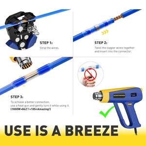 Conectores de Cable Termocontraíbles con Sellado de Soldadura, 400 Piezas de Colores Surtidos, Kit de Reparación Eléctrica Automotriz, Caja de Plástico Transparente - Product Image 5