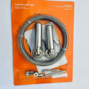 <span class=keywords><strong>Tensor</strong></span> de Cortina Multifuncional de Acero Inoxidable de 5 Metros, Juego de Varillas para Tender Ropa, Componentes Metálicos Portátiles y Duraderos para Baño - Product Image 3
