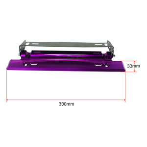 Soporte ajustable de aluminio para matrícula, abrazadera de 300 mm para modificación de automóviles, color azul - Product Image 4