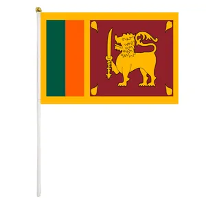 Event Or Festival High Quality Custom Polyester Sri Lanka Hand Waving Flag