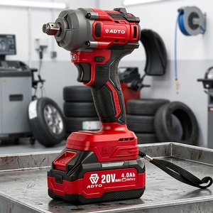 Llave de Impacto Inalámbrica ADTO de 20V, 550N.m, Alto Torque, <span class=keywords><strong>Pistola</strong></span> de Impacto Eléctrica para Taller <span class=keywords><strong>Automotriz</strong></span> y Construcción - Product Image 1