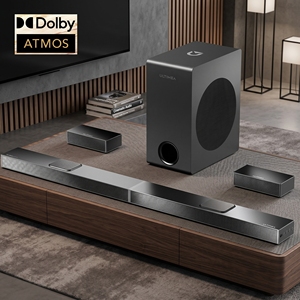 Barre de son ULTIMEA <span class=keywords><strong>NOVA</strong></span> S80 5.1.2 avec Dolby Atmos, prise en charge du passage du signal 4K HDR, barre de son TV avec 2 haut-parleurs orientés vers le haut - Product Image 1