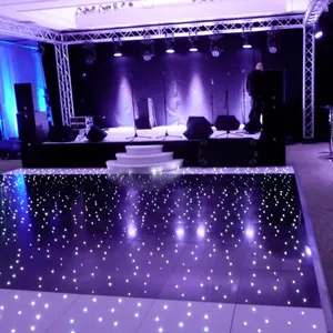 Homei Lighting White Black star Dance Floor per Wedding Disco Party LED Starlit Dance Floor twinkle dance floor