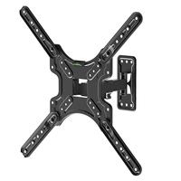 CHARMOUNT Support mural pour téléviseur à bras unique pivotant de haute qualité adapté au support de téléviseur LCD 26-55 pouces Support d'écran de moniteur