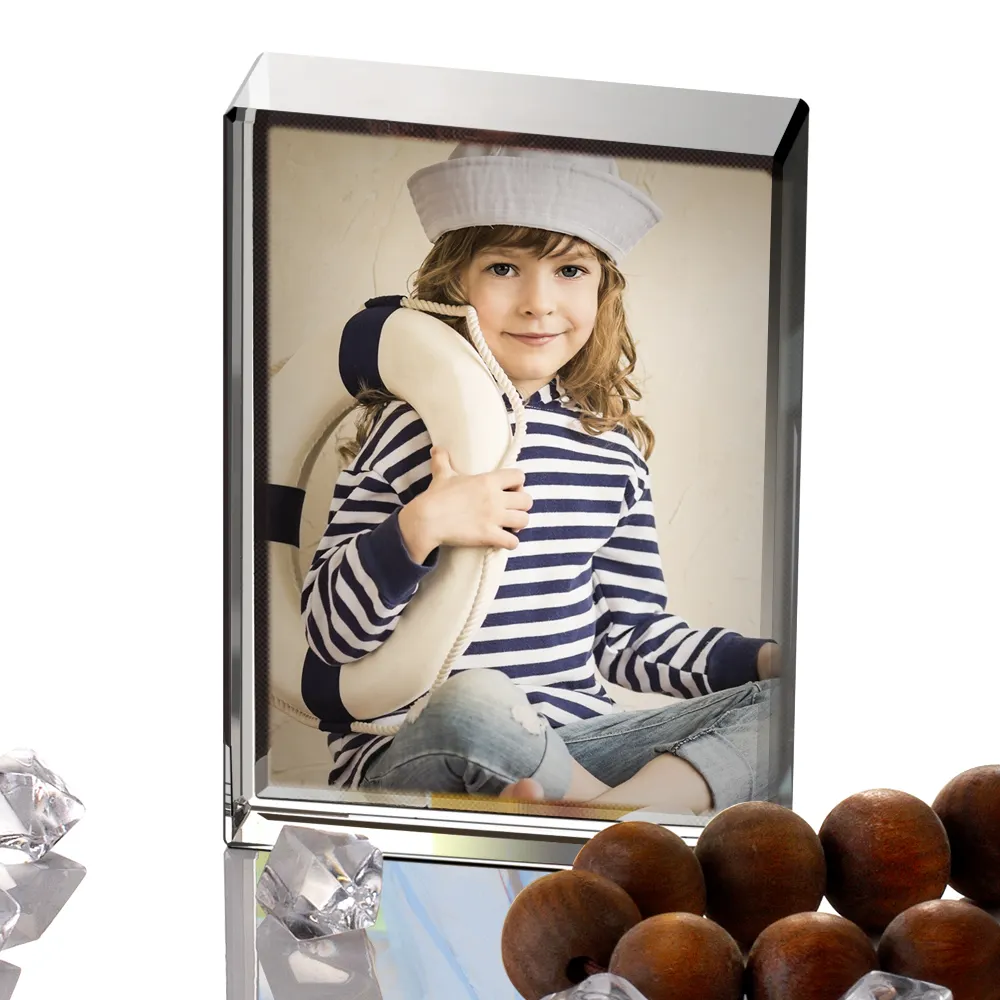 BSJ-01 80x60x20mm Sublimation Blank Kristall Foto rahmen Rohlinge Für Geschäfts geschenke/Home Hochzeits dekoration