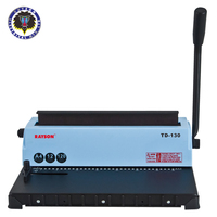 Máquina Encuadernadora Manual de Alambre Rayson TD-130, Paso 3:1, Encuadernadora de Doble Anillo en O, Perforadora de Papel Metálica de 34 Agujeros para Encuadernación de Libros y Calendarios